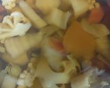 A picture of step 1 of Veg moncho soup.