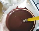 A picture of step 6 of Vickys Easter Creme Egg Cheesecake GF DF EF SF NF Vegan.
