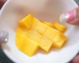 A picture of step 1 of Green tea mango smoothie.
