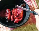 Foto del paso 2 de la receta: Sandwich de mortadela c-morrón asado 🥪❤️