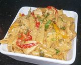A picture of step 9 of One pot fajita pasta.