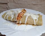 Foto del paso 3 de la receta: Crepas de avena rellenas de tinga 🤤