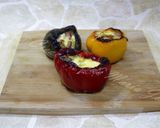 Foto del paso 3 de la receta: Pimientos rellenos de puerro y jamón