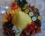 Foto langkah ke 6 dari resep Tumpeng nasi kuning ultah Chandra🎂🍚.