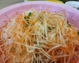 Hình bước làm 1 của món Gỏi đu đủ tôm khô