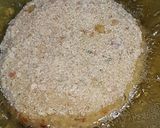 A picture of step 4 of Reshmi kabab burger with orange juice.