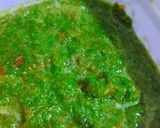 A picture of step 8 of Aloo ke parathe with green chutney.