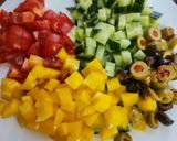 Színes tésztasaláta recept fázis 1 fotója