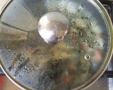 A picture of step 7 of Managu in coconut milk.