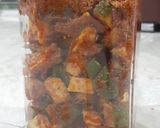 A picture of step 7 of Green Mango Pickle.