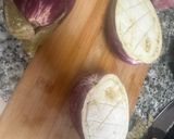 Foto del paso 1 de la receta: Berenjenas rellenas asadas y gratinadas en airfryer