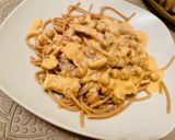 Tejszínes- mustáros csirkemell csicseriborsóval recept fázis 4 fotója