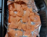 A picture of step 1 of Salmon, Mushroom, and Edamame Quinoa Rice.
