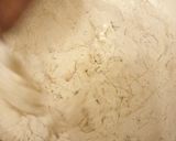 A picture of step 1 of Bhatura - puffed fried bread.