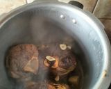 A picture of step 2 of Ossobuco Stew Served with Jamaican Beans in Rice.