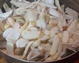 A picture of step 2 of Jackfruit dry veg.