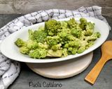 A picture of step 3 of Romanesco Broccoli with Garlic, Olive Oil, and Red Pepper Flakes.