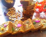 A picture of step 7 of Corn Burfi.