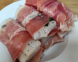 Foto del paso 6 de la receta: Saquitos de bacalao con jamón y salsa de miel y mostaza