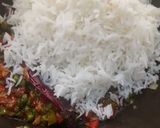 A picture of step 7 of Schezwan fried rice.