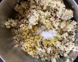 A picture of step 3 of Aubergine dipped in Besan or Chickpea flour / Pur Bhora Begun Bhaaja in Thakurbari style.
