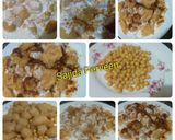 A picture of step 1 of Dahi phulki chaat.
