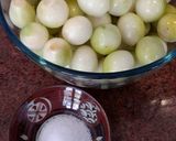 A picture of step 1 of Pickled Onions.