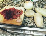 Foto del paso 1 de la receta: Picante de papa con carne de res acompañado con arroz blanco