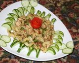 A picture of step 2 of Chicken veggies macroni.