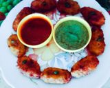A picture of step 5 of Crispy tasty green peas(Matar) nuggets for party mood.