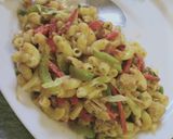 A picture of step 7 of Tikka macaroni.