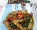 Foto langkah ke 6 dari resep Cumi Asin Cabe Ijo Saos Tiram.
