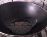 A picture of step 1 of Methi with brinjal.