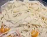 A picture of step 4 of Mascarpone, tomato and walnuts spaghetti.