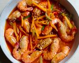 Foto langkah ke 5 dari resep Udang Pedas Merah.