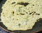 A picture of step 1 of Onion Rava Dosa with nariyal chutney, sambar.