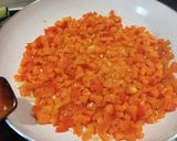 A picture of step 2 of Rice with Vegetables and Fried Egg.