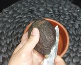 A picture of step 1 of Avocado milkshake.