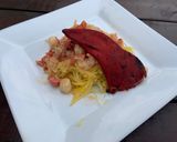 Une image de l'étape 8 de Courge spaghetti aux fruits de mer fumée sur BBQ au charbon.