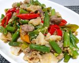 Foto langkah ke 4 dari resep Oseng Buncis Tetelan Sapi.