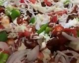A picture of step 4 of Hawaiian Tikka pizza fries in Microwave oven.
