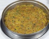A picture of step 3 of No Oil Baked Kothambir wadi (coriander leaves).