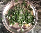 A picture of step 2 of Palak kofta curry.
