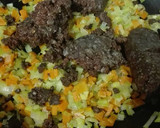 Foto del paso 2 de la receta: Pimientos rellenos de morcilla de puerros