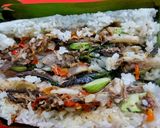 Foto langkah ke 7 dari resep Nasi bakar pindang.