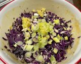A picture of step 8 of Red Cabbage Okonomiyaki Fritter.