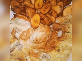 Fried plantain and egg
