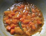 A picture of step 4 of Mango Papaya Chutney.