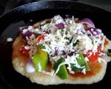 A picture of step 2 of Pizza uttapam.