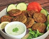 A picture of step 4 of Protein packed Falafel.